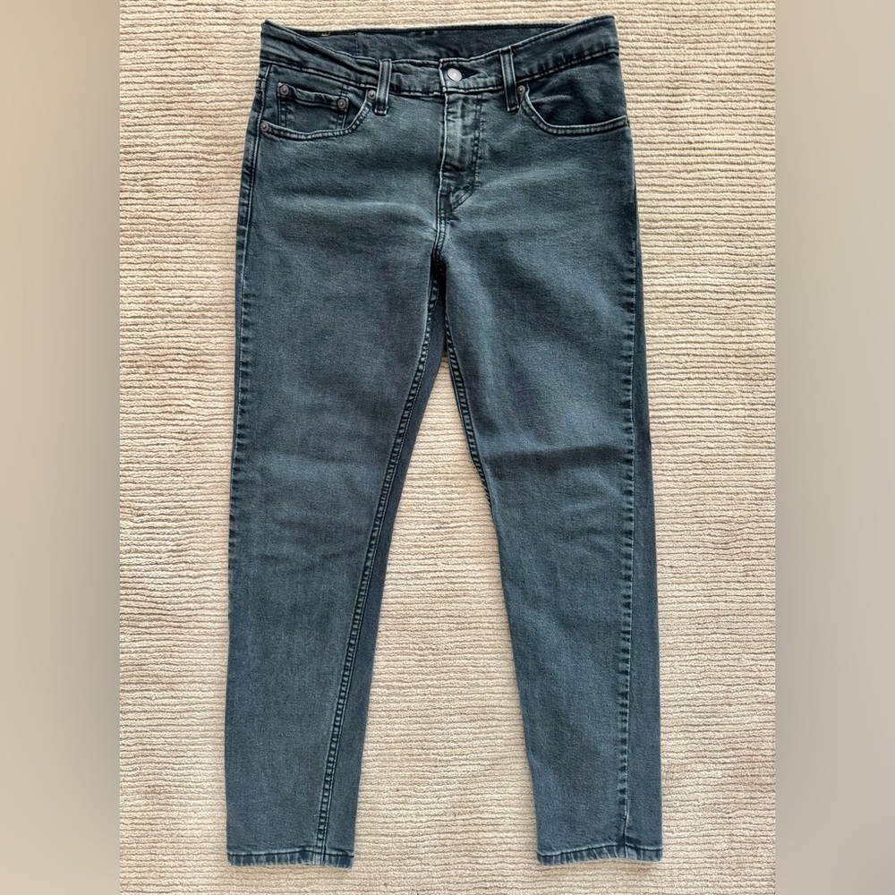 Levi’s 512 Jeans Men’s 30x29 Denim Slim Fit Tapered Skinny Dark Gray Pants